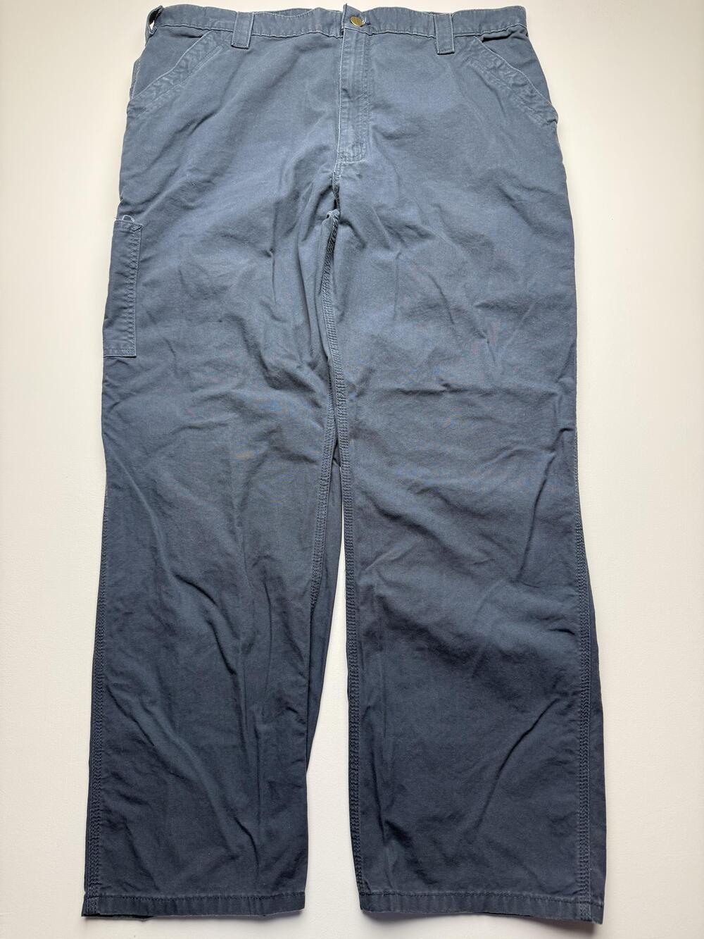 Carhartt Pants Mens 40x32 Blue B151 Carpenter Relaxed Fit Canvas Workwear
